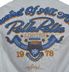 Greatest Of All Time White Real Leather Jacket