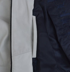 Greatest Of All Time White Real Leather Jacket