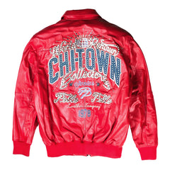 Chi-Town Collector Red Leather Jacket
